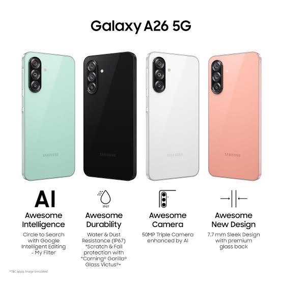SAMSUNG A26 5G 8+128GB PHONE